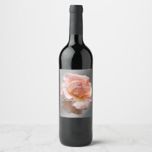 Personalized Wild Rose Bottle Labels