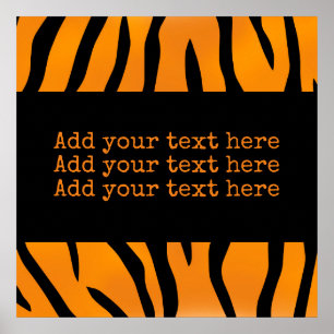 Personalized Wild Thing Tiger Stripes Poster