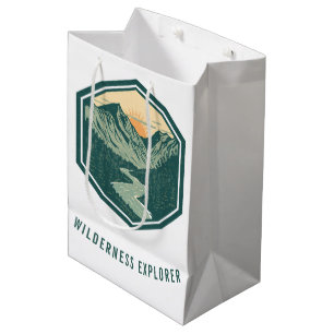 Personalized Wilderness Explorer Mountain S Medium Gift Bag
