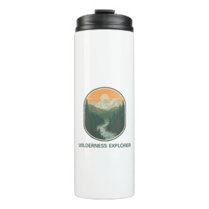 Personalized Wilderness Explorer Retro Mountain Thermal Tumbler