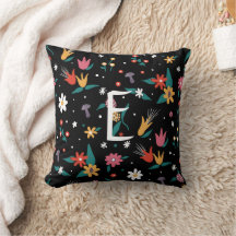 Personalized Wildflower Accent Pillow