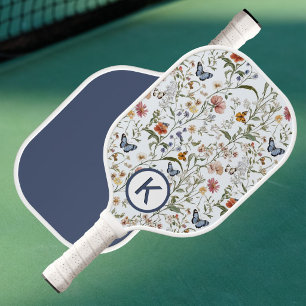 Personalized Wildflower Butterfly Floral Garden Pickleball Paddle