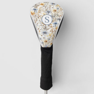 Personalized Wildflower Floral  Golf Head Cover