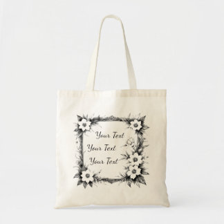 Personalized Wildflower Frame Tote