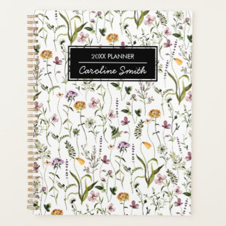 Personalized Wildflower Garden Floral Pattern Planner