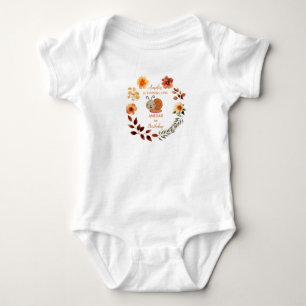 Personalized wildflower girl 1st birthday baby bodysuit