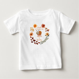 Personalized wildflower girl 1st birthday baby T-Shirt