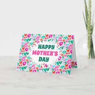 Personalized Wildflower Happy Mother's Day Card