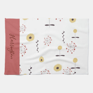 Personalized Wildflower Kitchen Towel