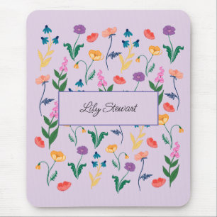 Personalized Wildflower Lavender Mousepad