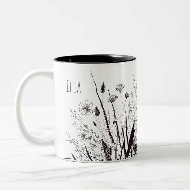 Personalized Wildflower Mug with Scripture (Left)