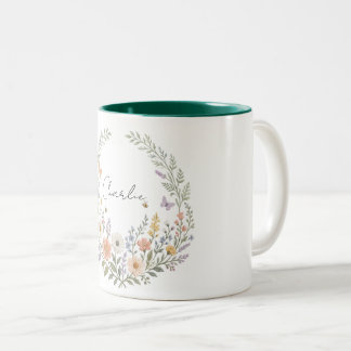 Personalized Wildflower Name Mug
