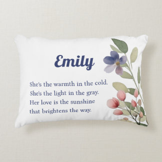 Personalized Wildflower Name Pillow - Gift for Her