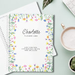 Personalized Wildflower Planner<br><div class="desc">This pretty planner is decorated with delicate hand-drawn wildflowers in pastel shades. Easily customizable with your name, year, and personal inspirational quote. Use the Design Tool to change the text size, style, or colour or delete the quote section. You won't find this exact image from other designers as we create...</div>