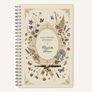 Personalized Wildflower Poetry Journal