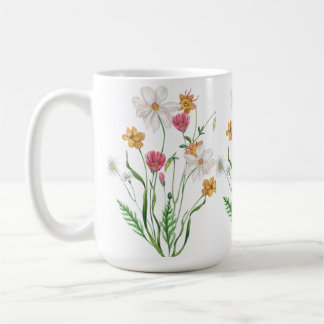 Personalized Wildflower Stainless Steel Coffee Mug