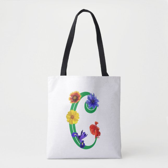 Personalized 'Wildflowers' Tote Bag (Front)