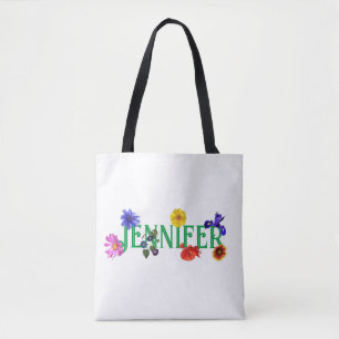 Personalized 'Wildflowers' Tote Bag