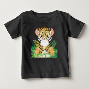 Personalized Wildlife Leopard Baby T-Shirt