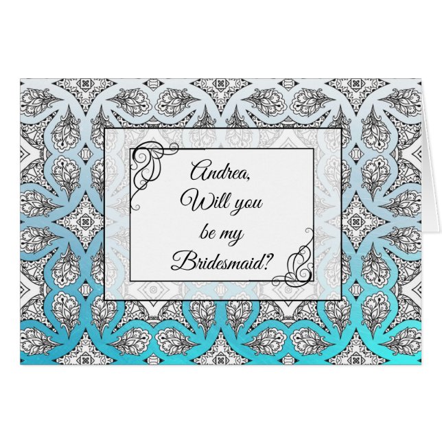 Personalized Will You Be My Bridesmaid Card (Front Horizontal)