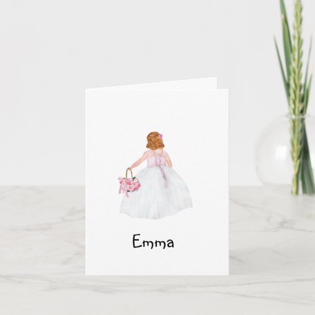 Personalized Will You Be My Flower Girl? Card  (Front)