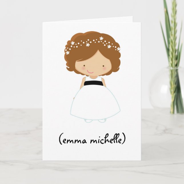 Personalized "Will You Be My Flower Girl?" Card (Front)