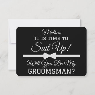 Personalized “Will You Be My Groomsman?” Suit Up  Thank You Card
