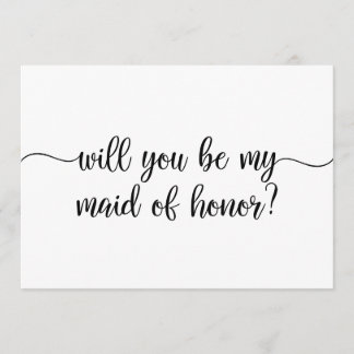 Personalized Will You be my Maid of Honour Cards