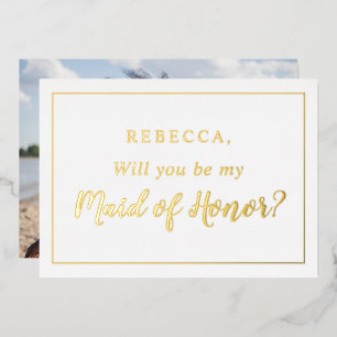 Personalized Will you be my Maid of Honour Photo