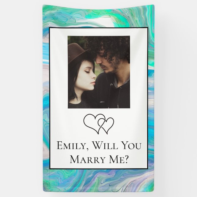 Personalized Will  You Marry Me  Banner (Vertical)
