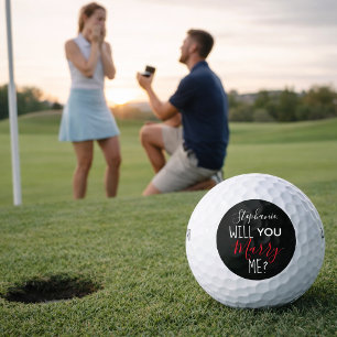 Personalized Will You Marry Me Marriage Proposal Golf Balls