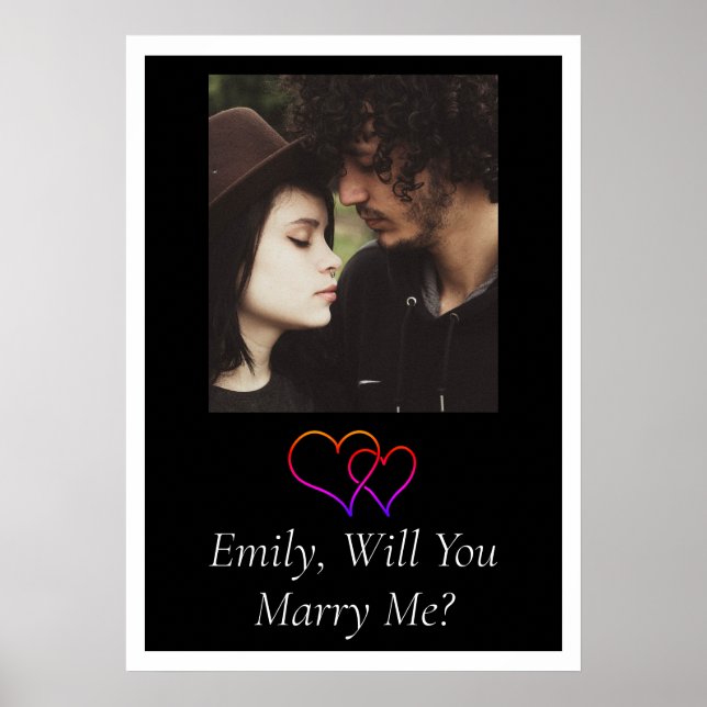 Personalized Will  You Marry Me   Poster (Front)