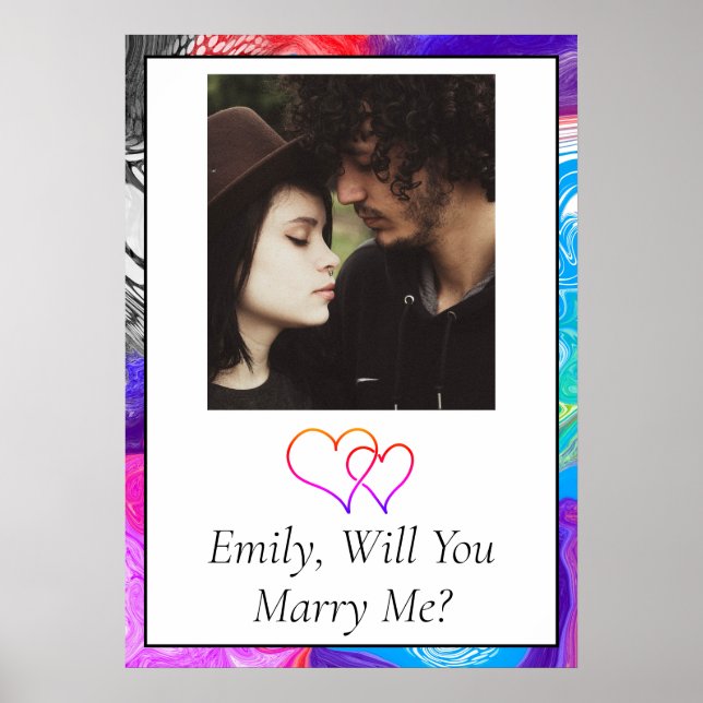 Personalized Will  You Marry Me  Poster (Front)