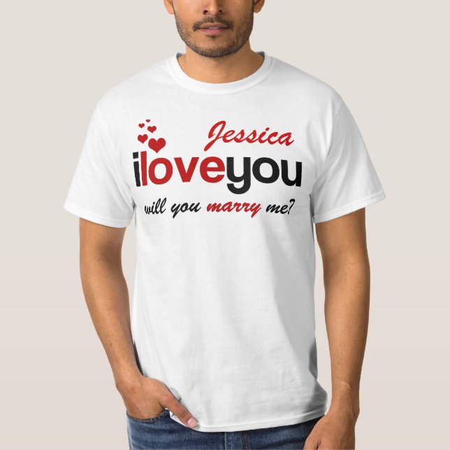 Personalized Will You Marry Me Shirt (Front)