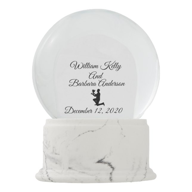 Personalized Will You Marry Me? Snow Globe (Back)
