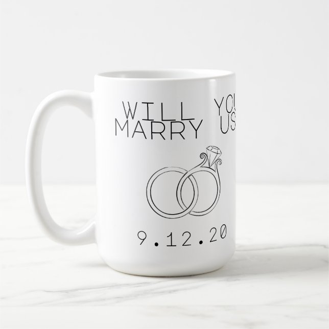 Personalized Will you Marry Us? Coffee Mug (Left)