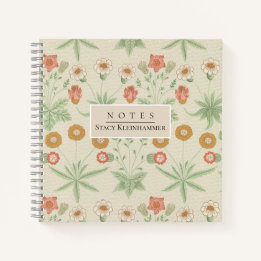 Personalized William Morris Vintage Floral Notebook