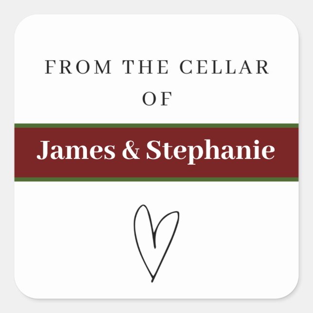 Personalized Wine Cellar Stickers  (Front)