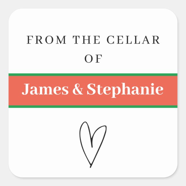 Personalized Wine Cellar Stickers  (Front)
