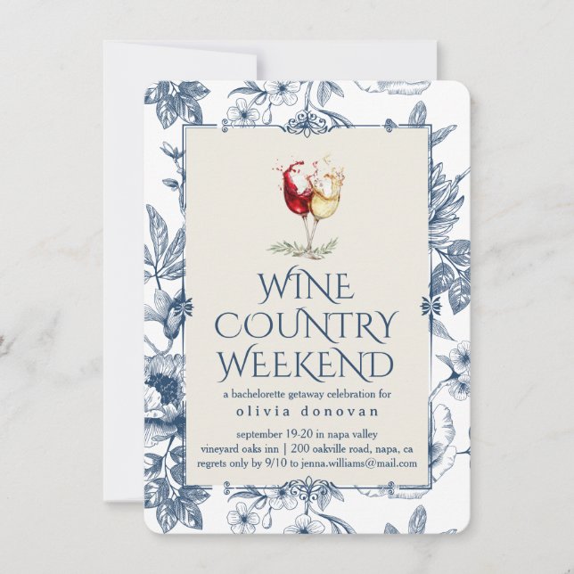 Personalized Wine Country Invitation (Front)