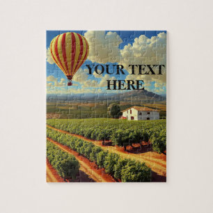Personalized Wine Country Vineyard game Jigsaw Puzzle