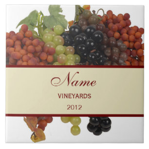 Personalized Wine Large Tile Trivet