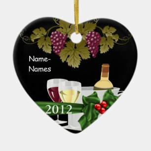 Personalized WINE LOVERS 2012  Holiday ORNAMENT