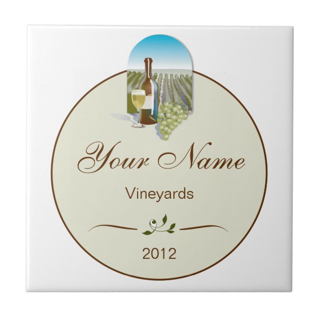 Personalized Wine Tile Trivet (Front)