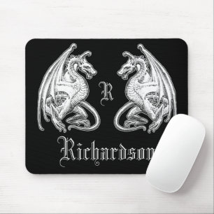Personalized Winged Dragons Mouse Pad