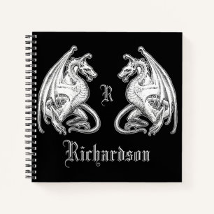 Personalized Winged Dragons  Notebook
