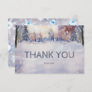 Personalized  Winter Baby Shower Thank You