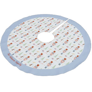 Personalized Winter Blue Nutcracker Ballet Music Brushed Polyester Tree Skirt