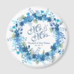 Personalized Winter Floral Wedding | Magnet<br><div class="desc">For further customization,  please click the "Customize" button and use our design tool to modify this template. If the options are available,  you may change text and image by simply clicking on "Edit/Remove Text or Image Here" and add your own. Designed by Onfocus/Freepik.</div>