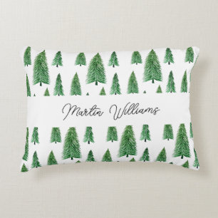 Personalized Winter Holiday Country Beauty Accent Pillow